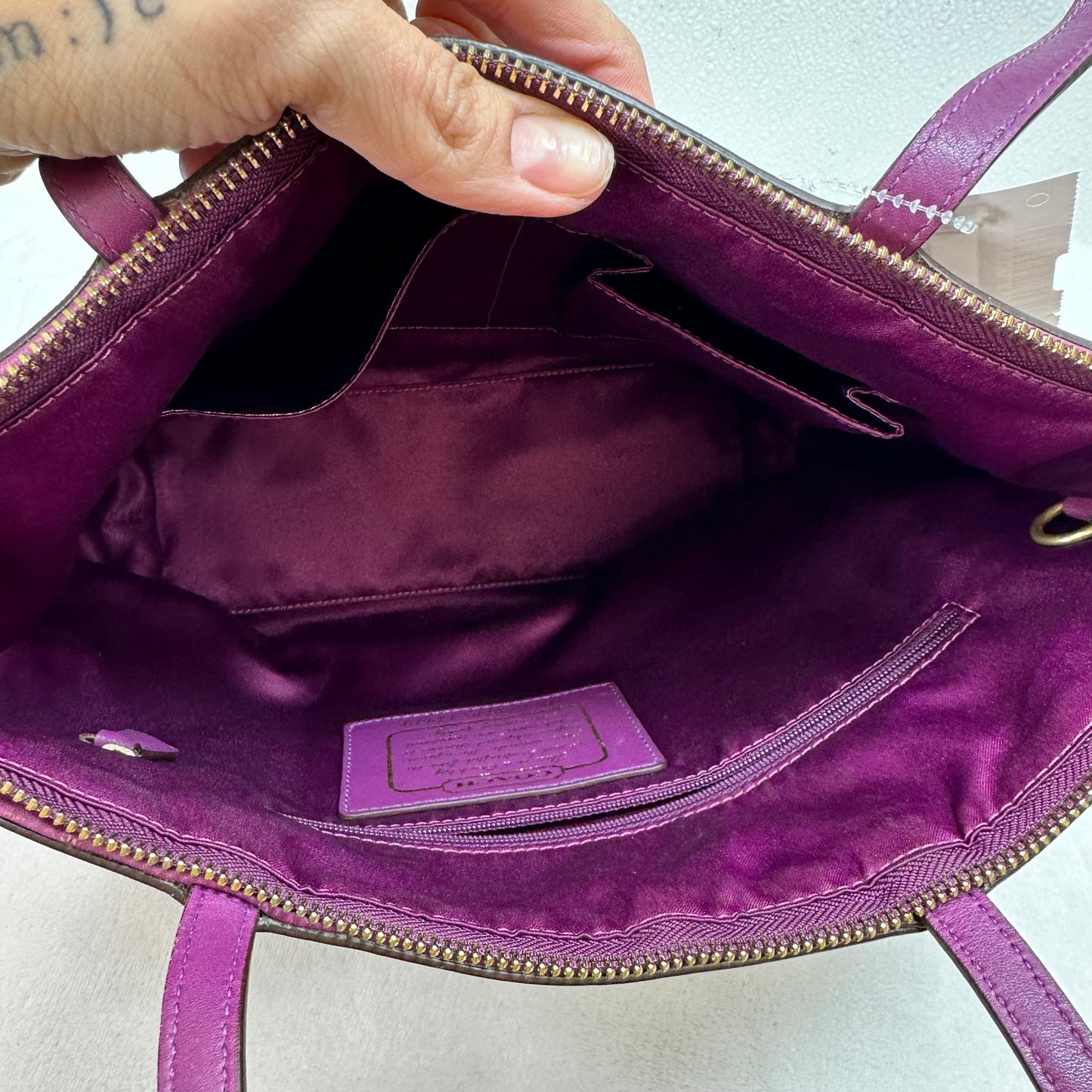 Handbag Designer By Coach, Size: Small