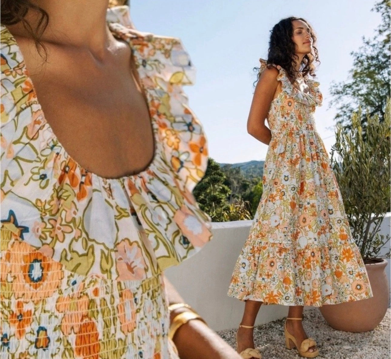 Zoe midi Dress Casual By Cleobella In Floral Print, Size: M