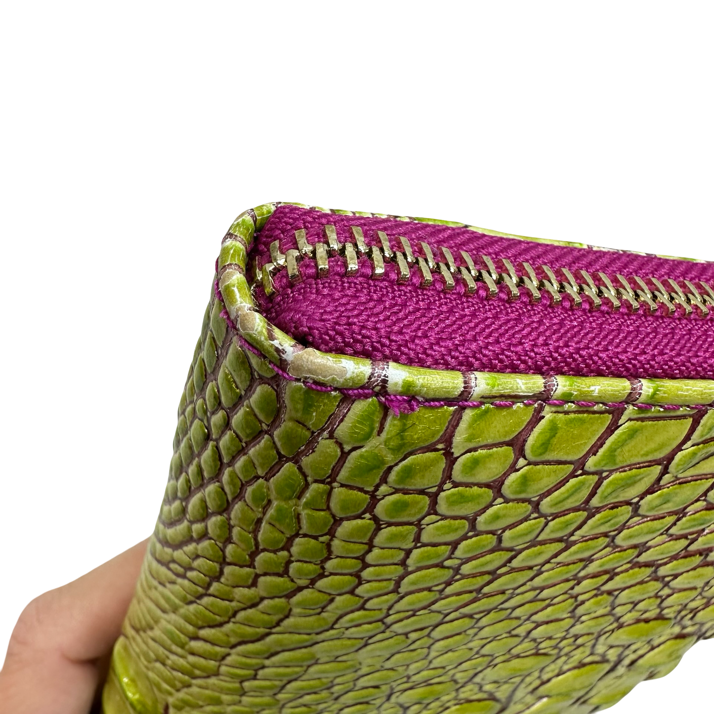 SKYLER clutch/wristlet in Limeade Melbourne Designer By Brahmin, Size: Medium