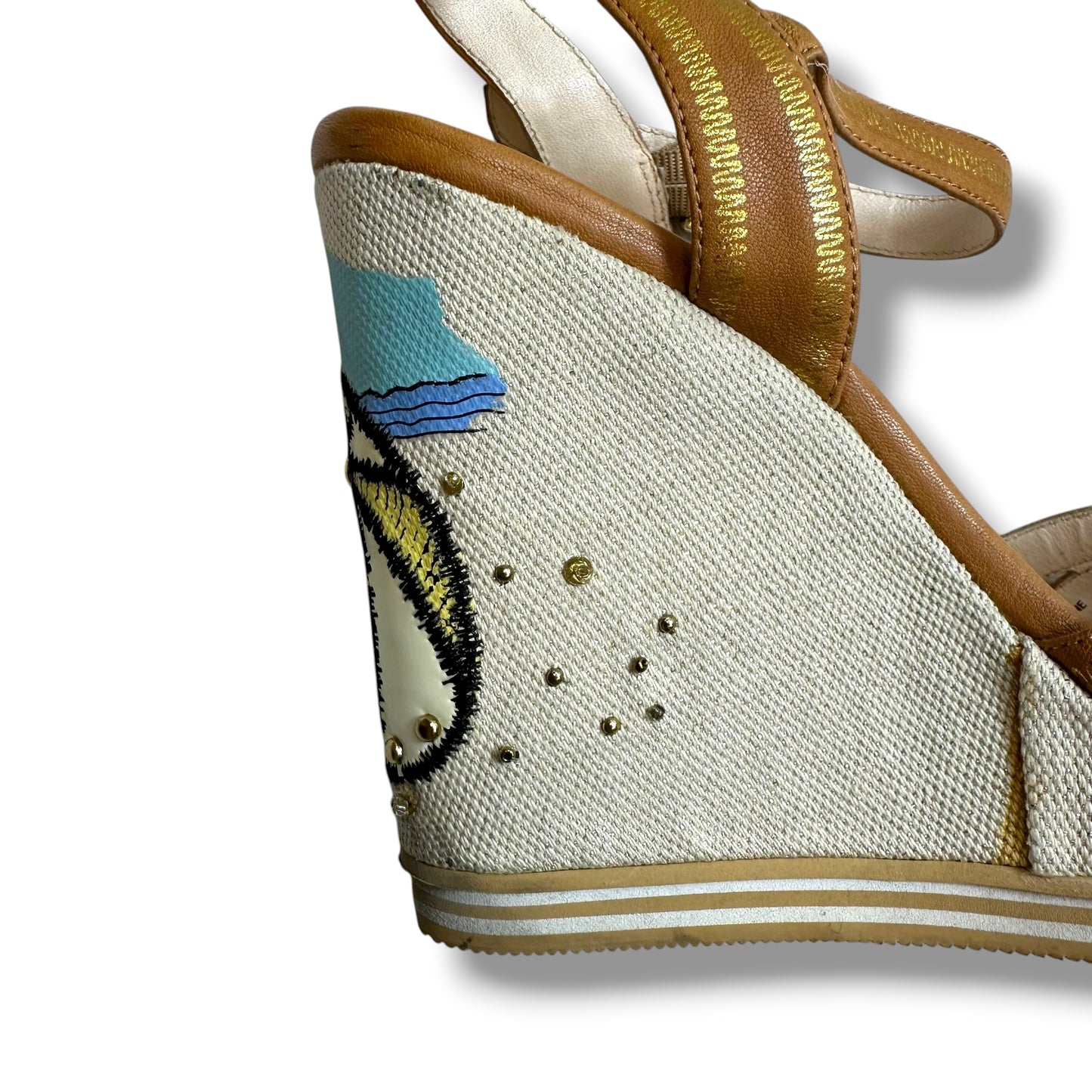 Shoes Designer By Coach In Beige, Size: 7