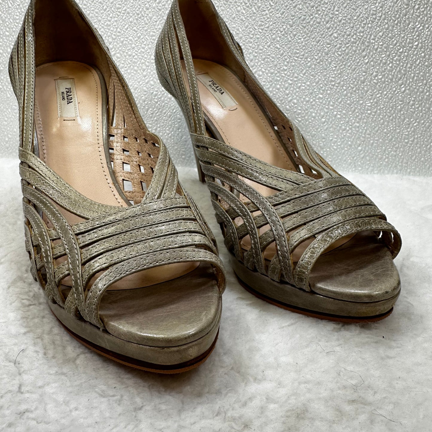 Shoes Heels Stiletto By Prada In Taupe size 39