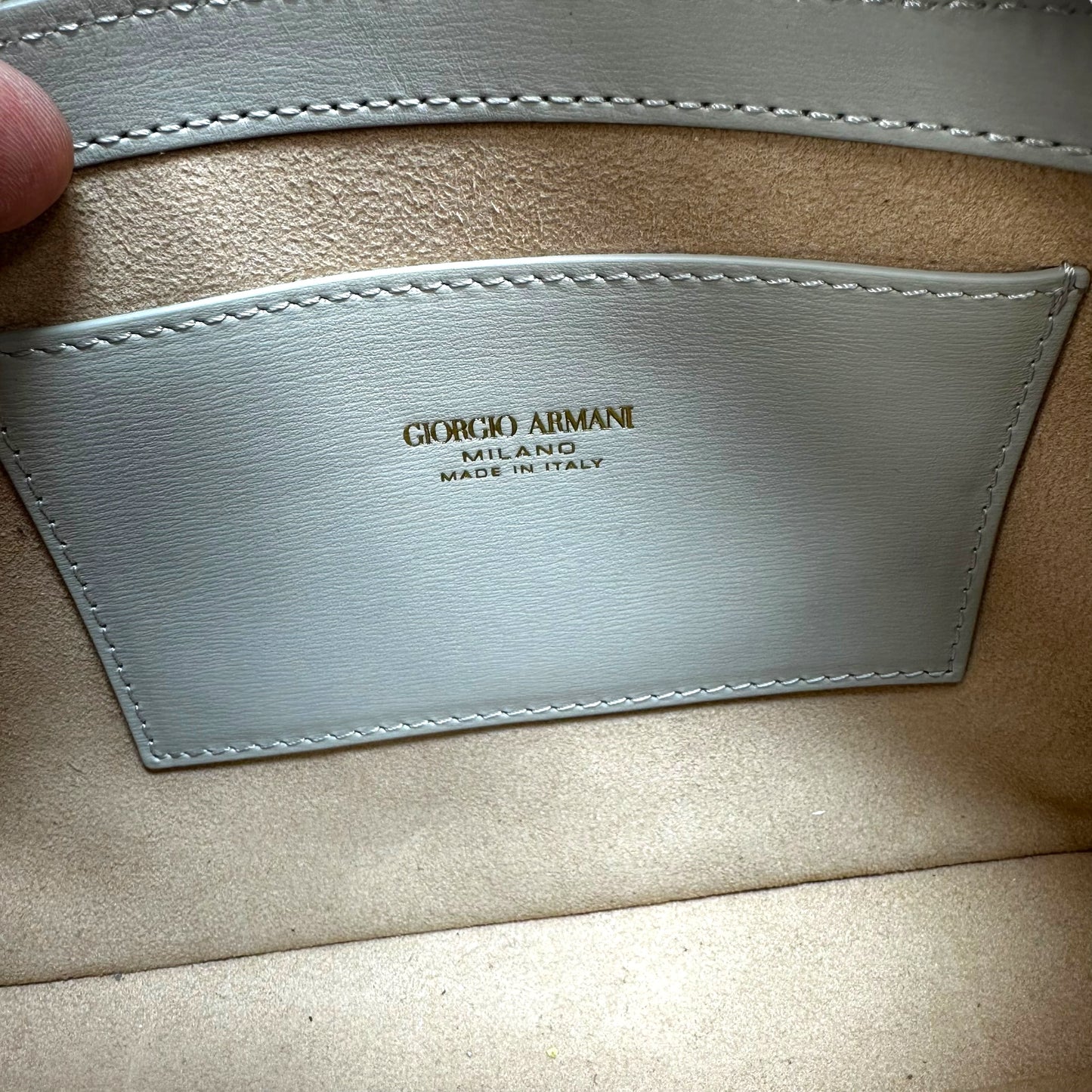 Handbag Luxury Designer By Giorgio Armani, Size: Small