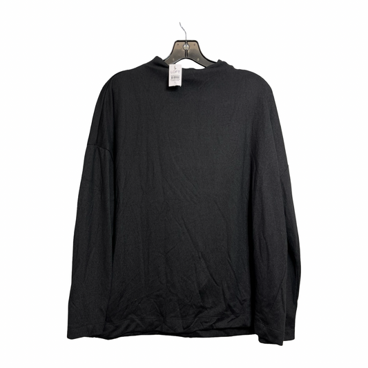 Top Long Sleeve Basic By Loft In Black, Size: L