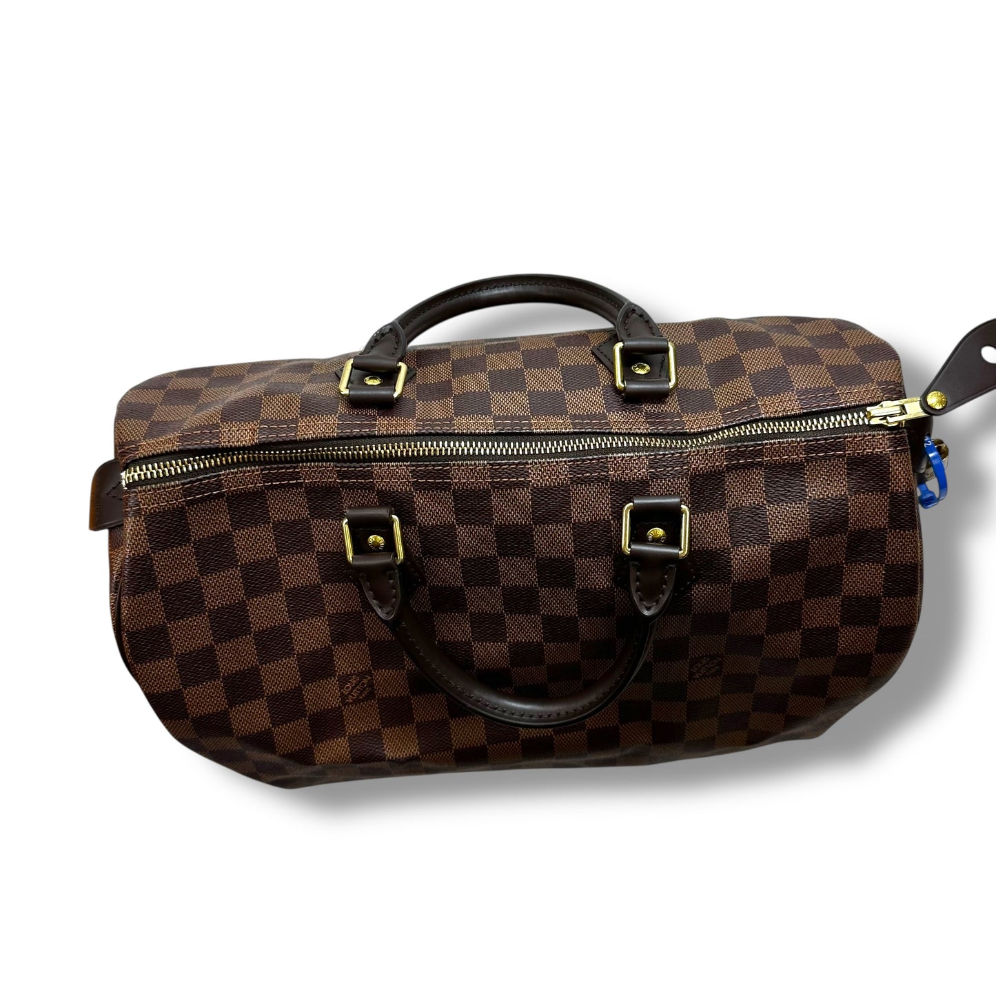 Speedy 35 Handbag Luxury Designer By Louis Vuitton, Size: Medium