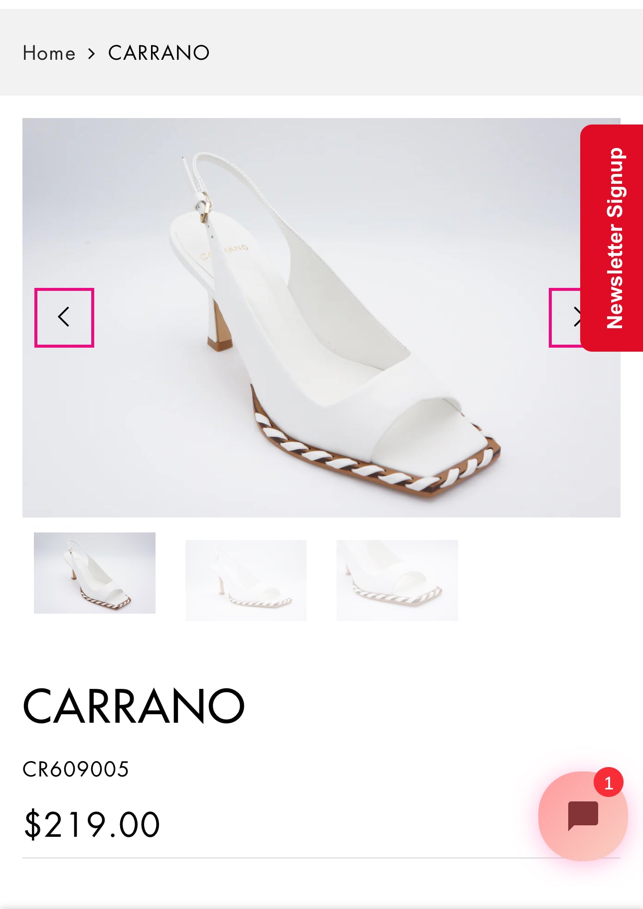 Shoes Heels Kitten By CARRANO In White, Size: 7