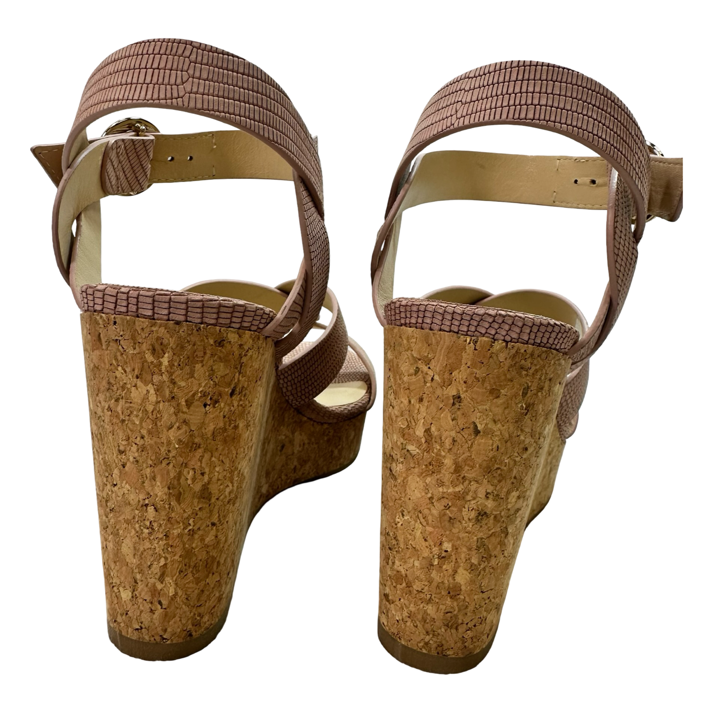 Shoes Luxury Designer By Jimmy Choo In Tan, Size: 40.5/9.5