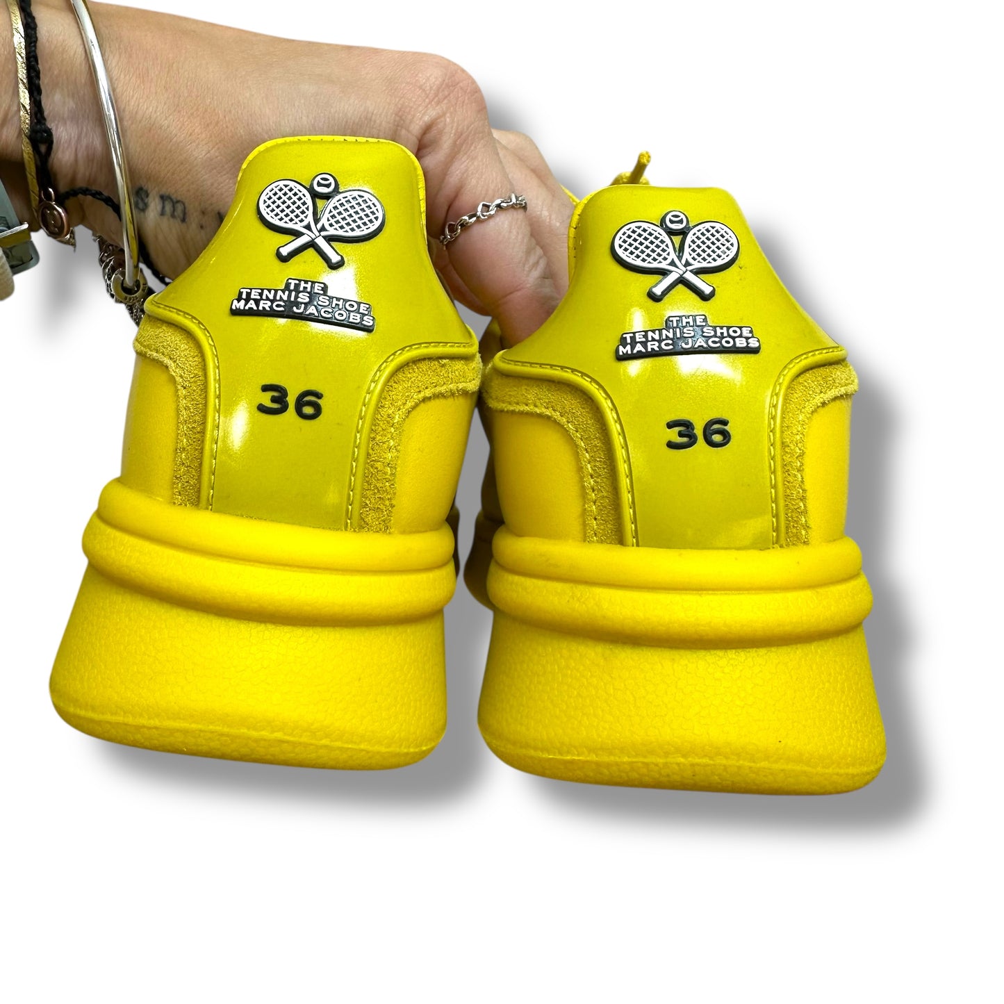 Shoes Luxury Designer By Marc Jacobs In Yellow, Size: 6