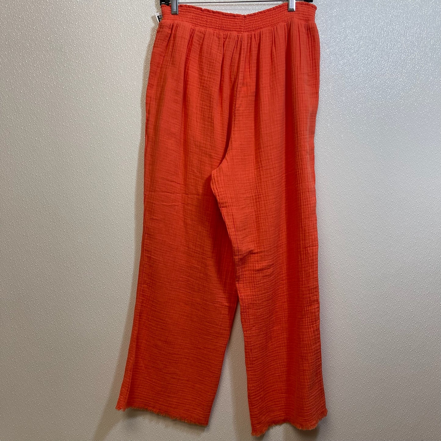 Linen Pants Palazzo By Magaschoni In Orange, Size: L