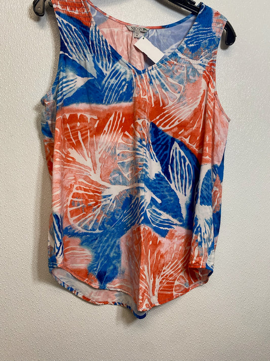 Orange Blue Top Sleeveless Nic + Zoe, Size M