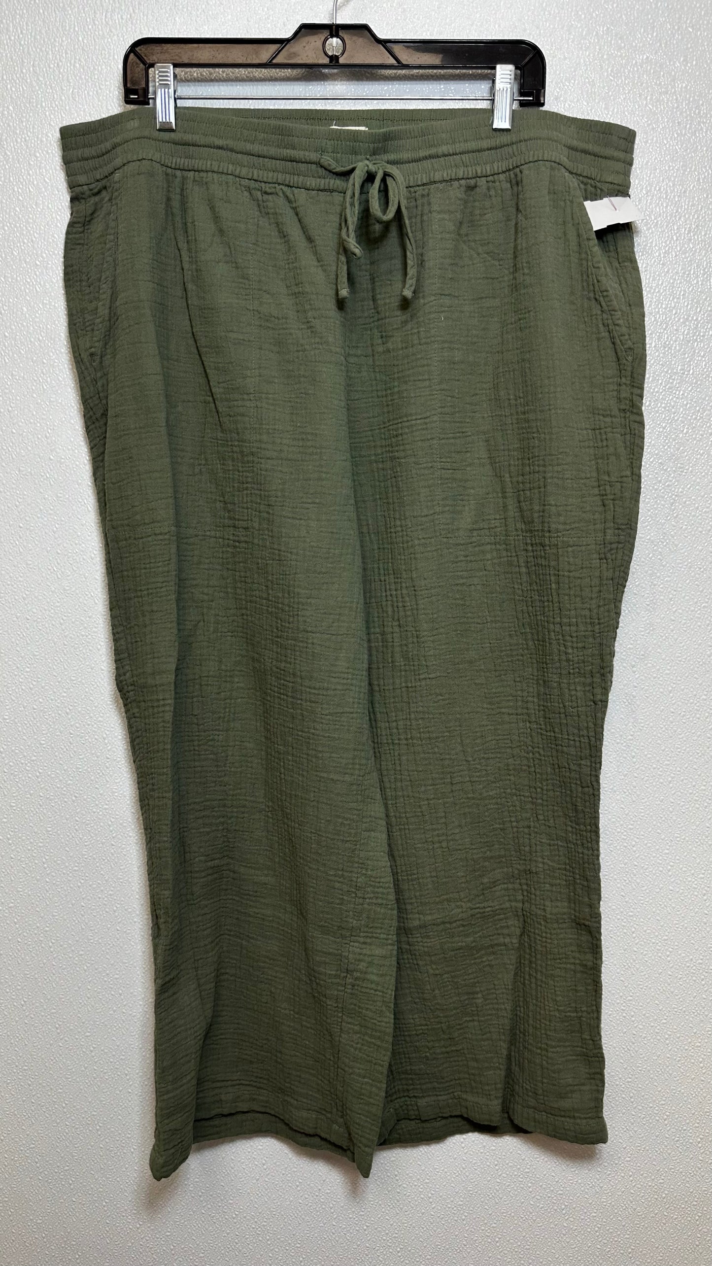 Pants Linen By Clothes Mentor In Olive, Size: Xl