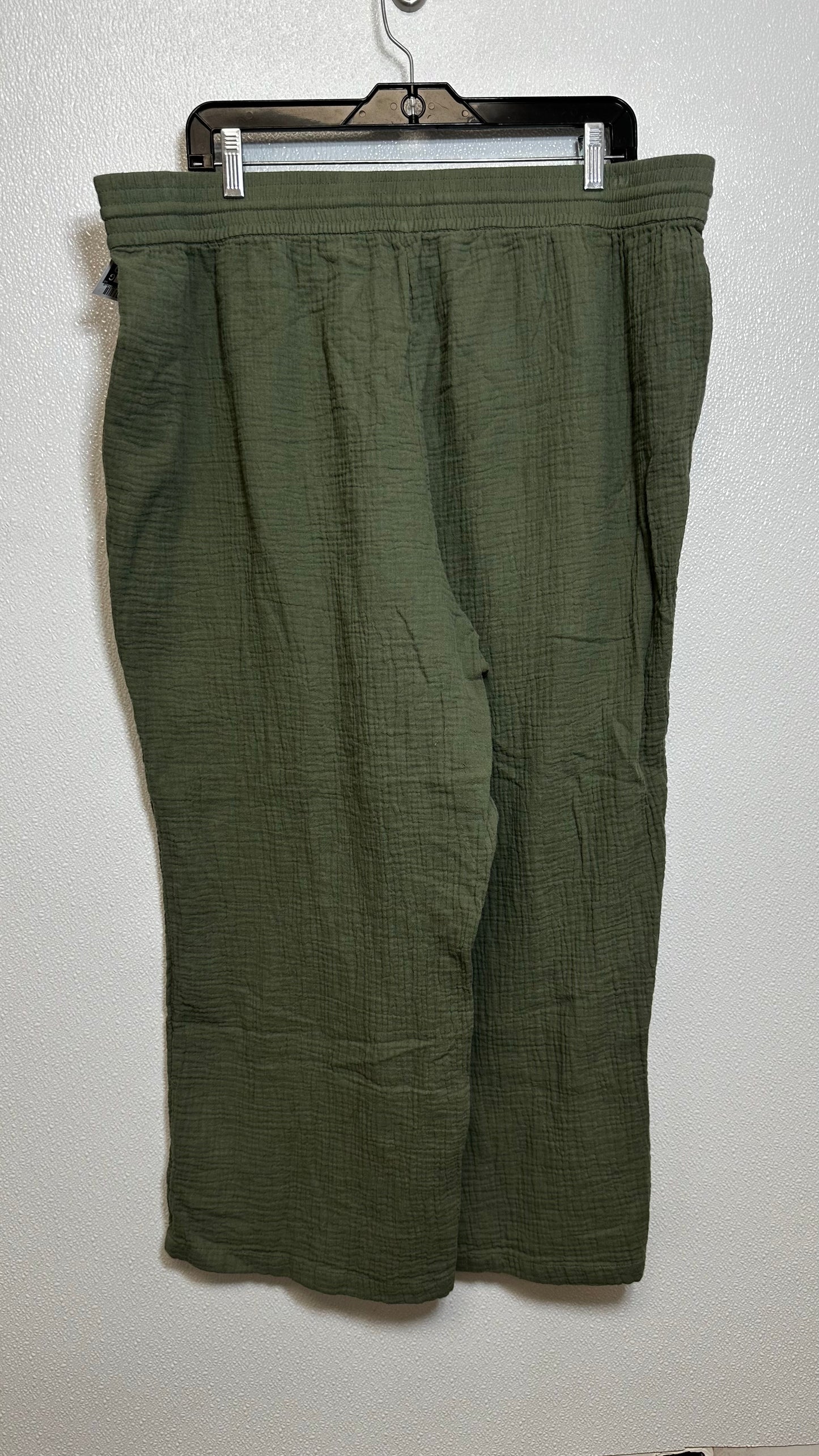 Pants Linen By Clothes Mentor In Olive, Size: Xl