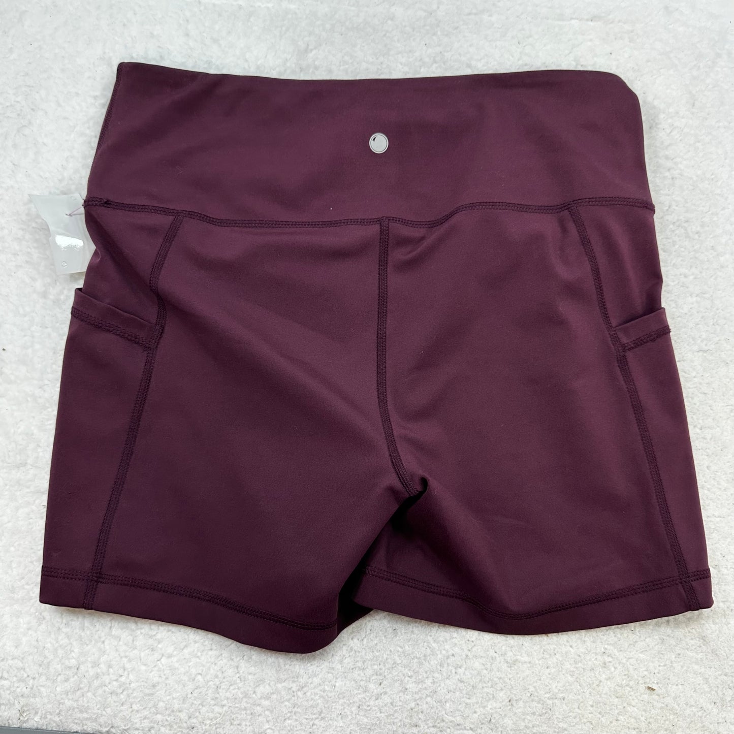 Athletic Shorts By Yogalicious In Burgundy, Size: L