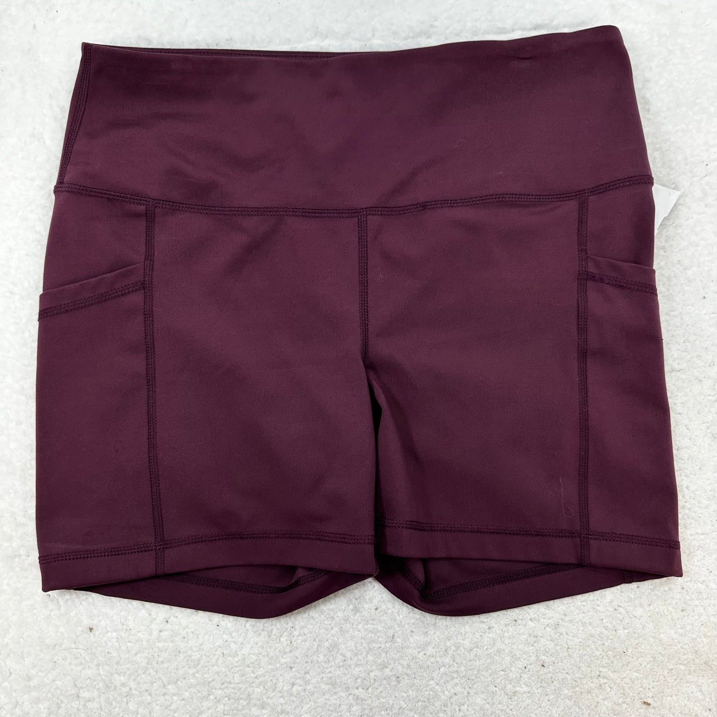 Athletic Shorts By Yogalicious In Burgundy, Size: L