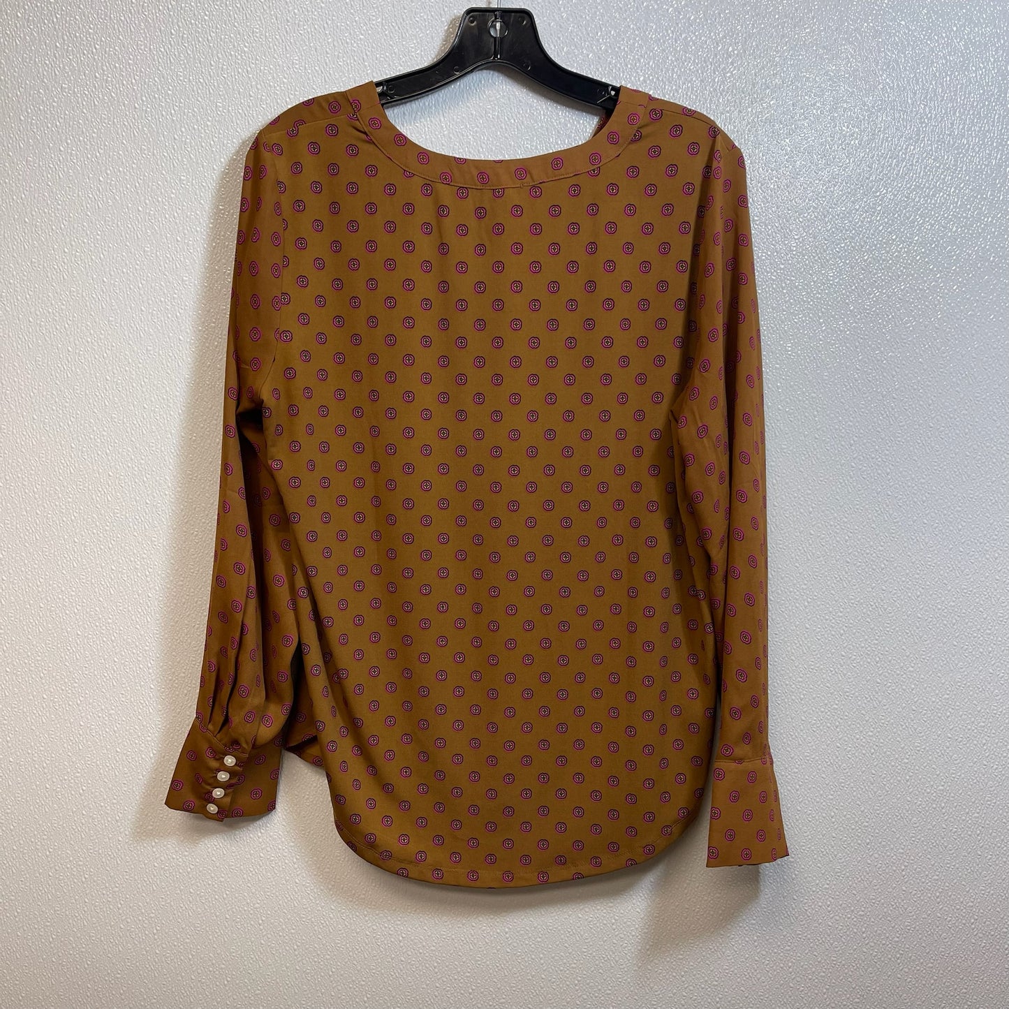 Top Long Sleeve By Ann Taylor O In Print, Size: S