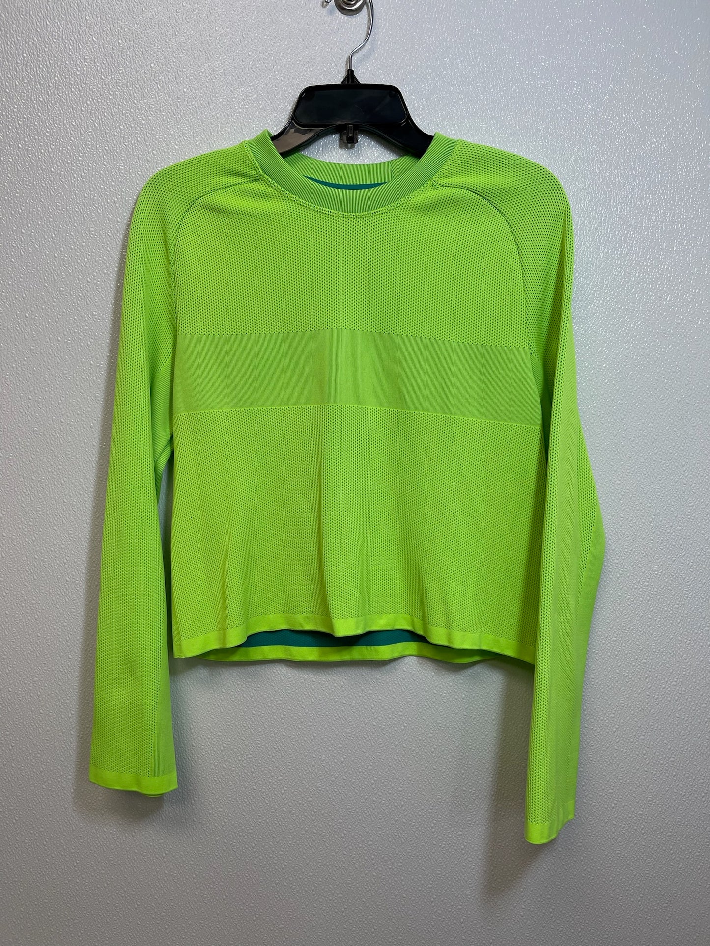 Athletic Top Long Sleeve Crewneck By Athleta In Neon, Size: S