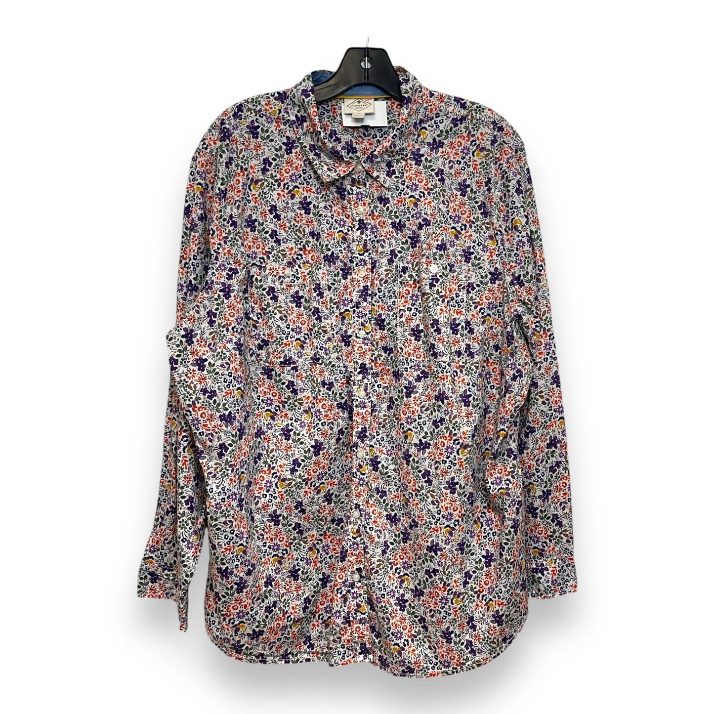 Top Long Sleeve By St Johns Bay In Flowered, Size: 2x