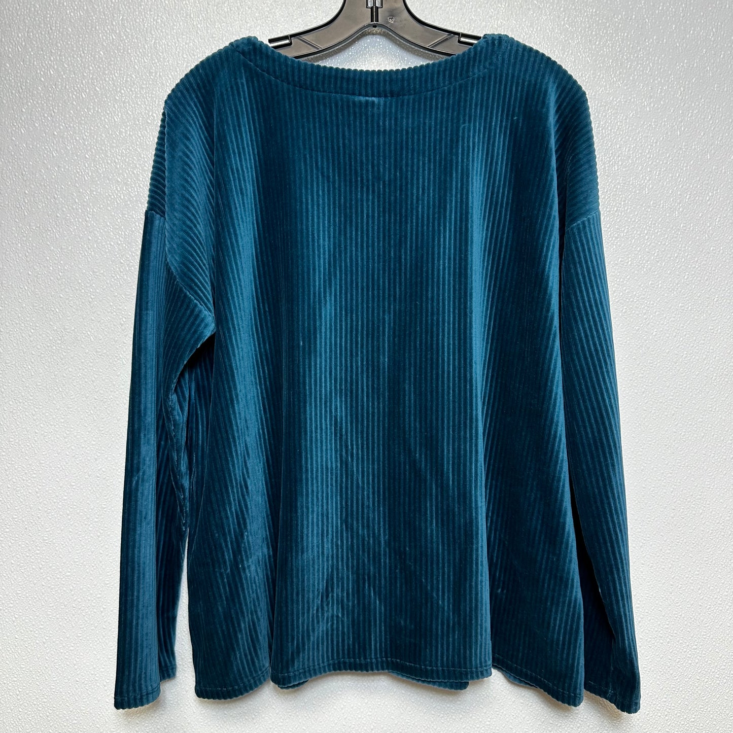 Top Long Sleeve Basic By J Jill O In Turquoise, Size: L