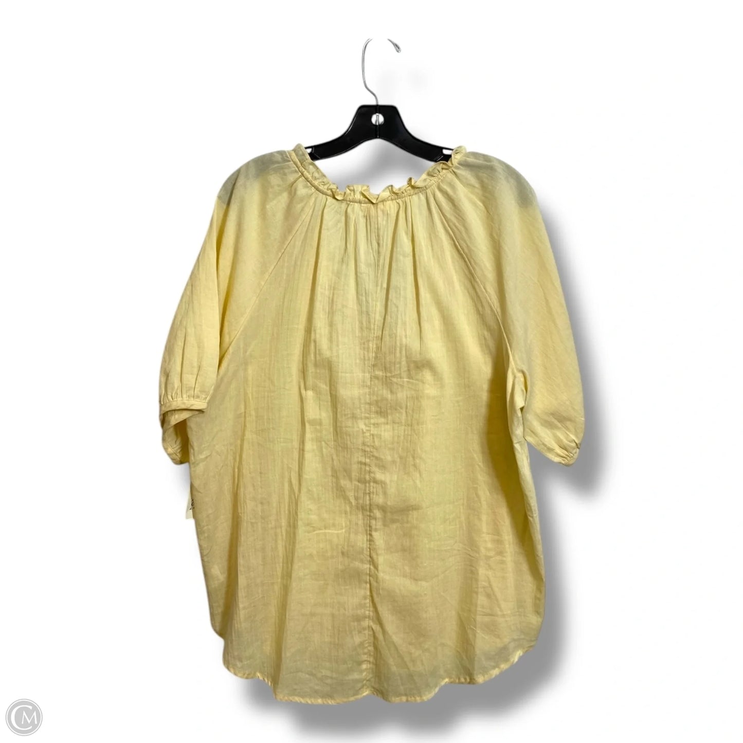 Top Short Sleeve By Ana In Yellow, Size: Xl