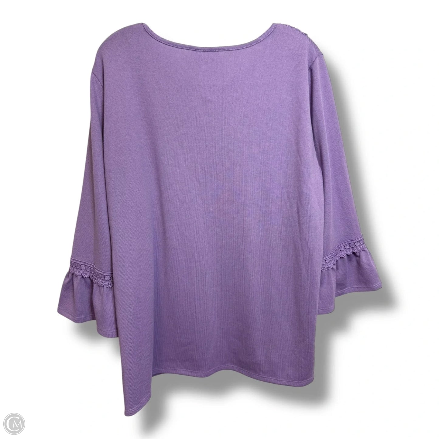 Top Long Sleeve By Alfred Dunner In Lilac, Size: L