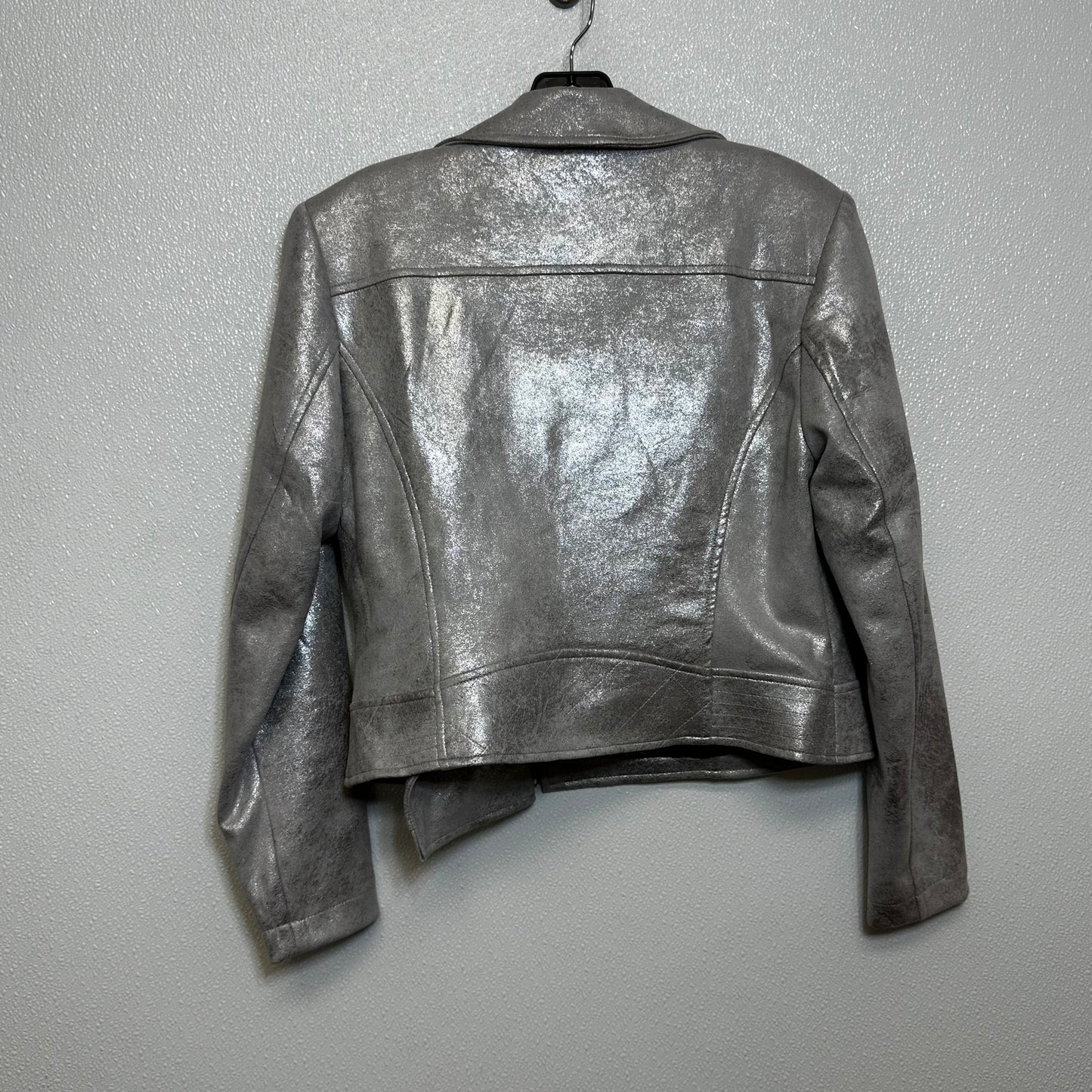 Blazer By Clothes Mentor In Silver, Size: S