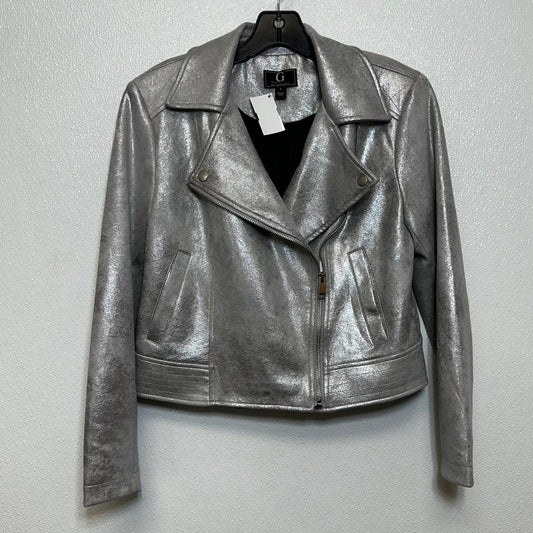 Blazer By Clothes Mentor In Silver, Size: S