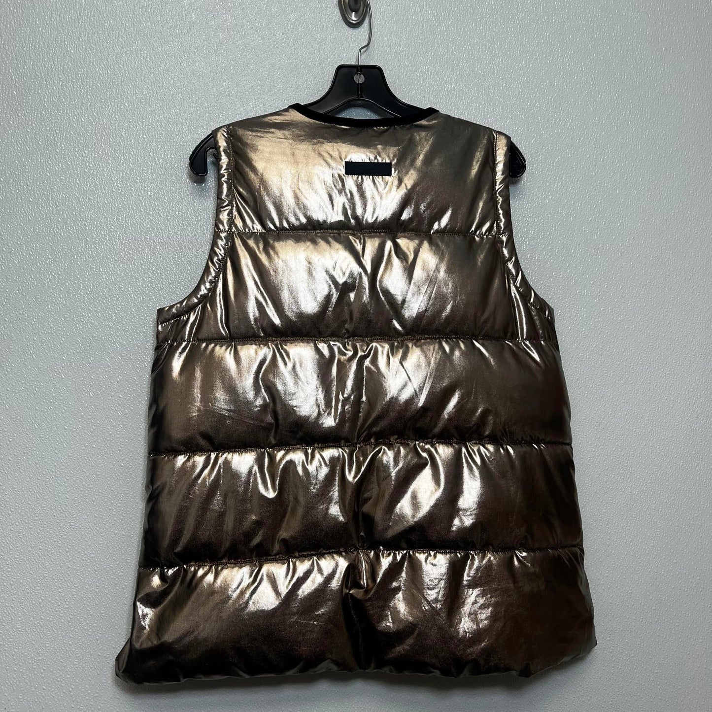 Vest Puffer & Quilted By Calvin Klein O In Gold, Size: M