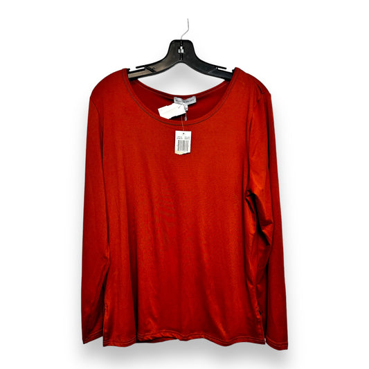 Top Long Sleeve Basic By Clothes Mentor In Rust, Size: L