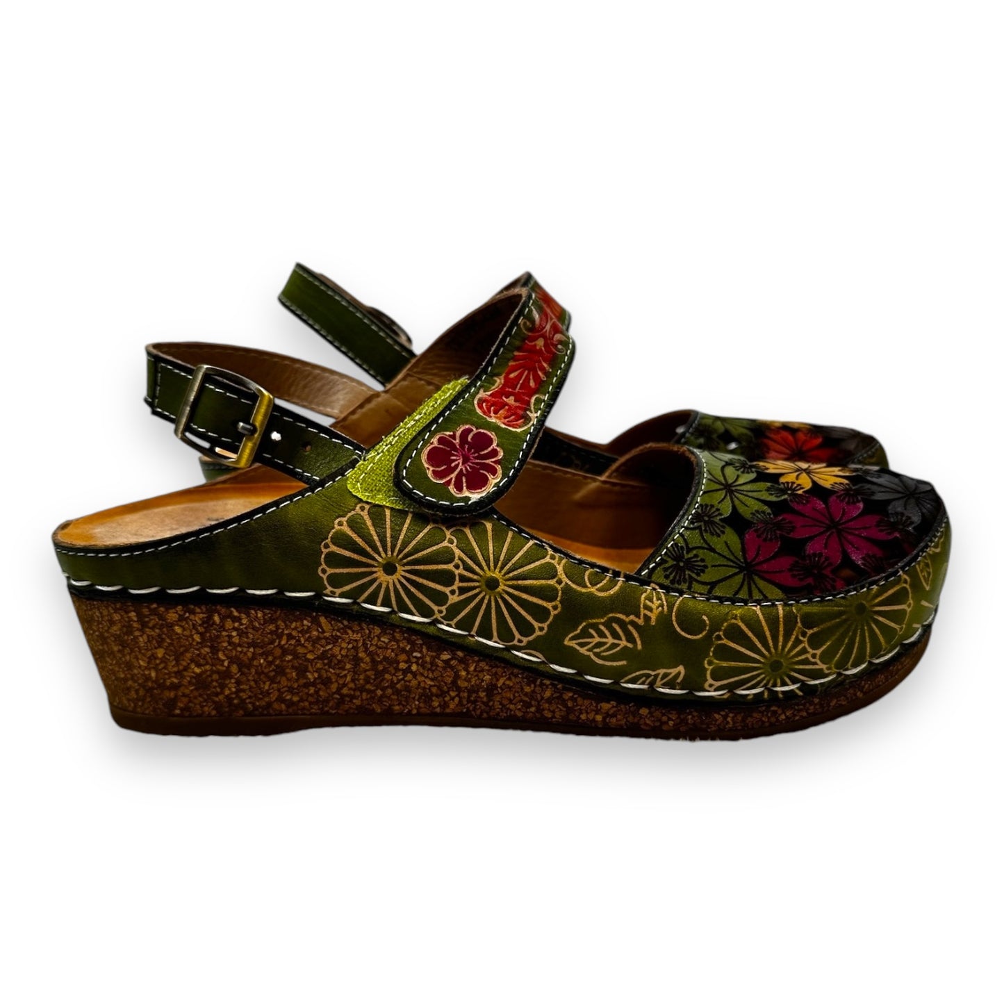 Sandals Flats By Spring Step In Multi-colored, Size: 6