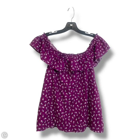 Top Sleeveless By Loft In Purple, Size: S