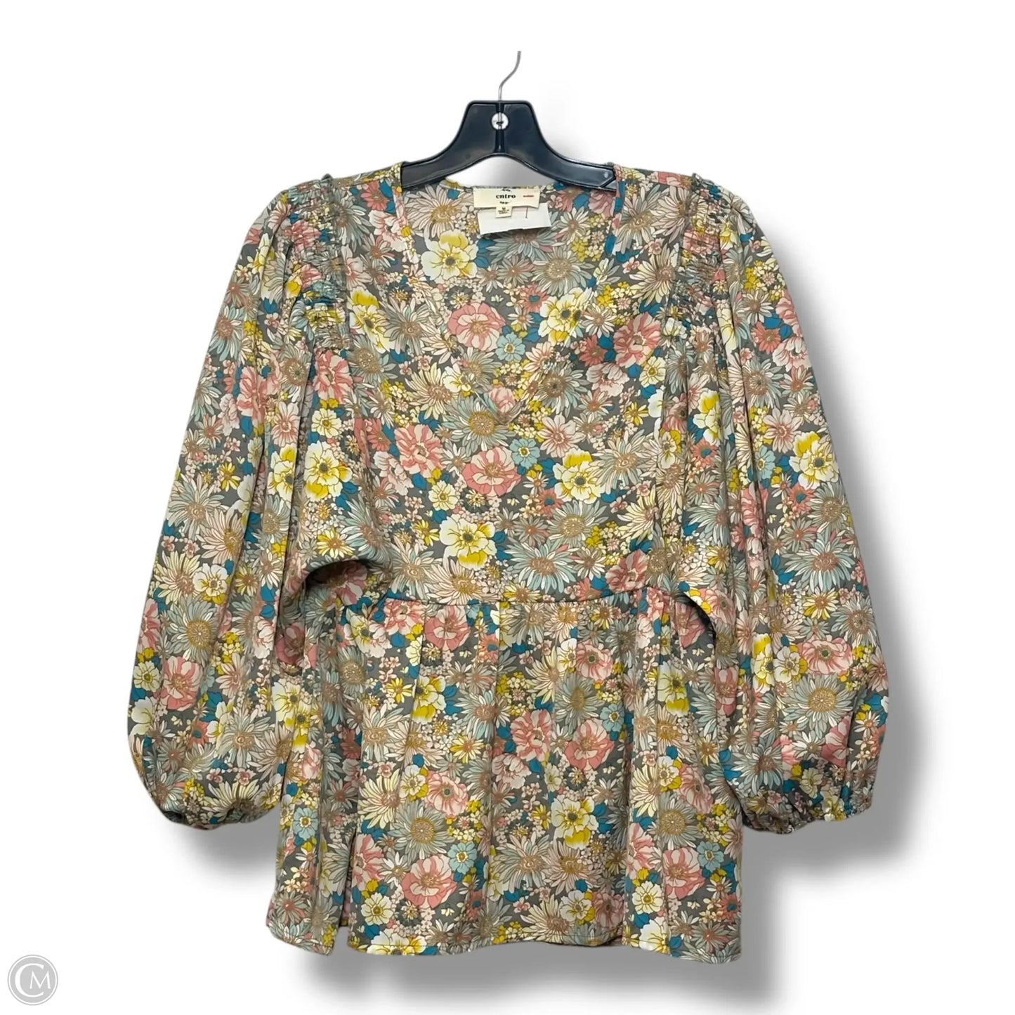 Top Long Sleeve By Entro In Floral Print, Size: M