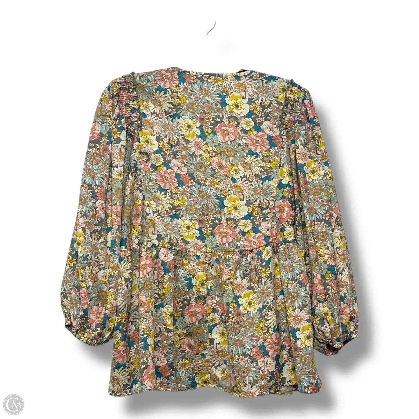 Top Long Sleeve By Entro In Floral Print, Size: M