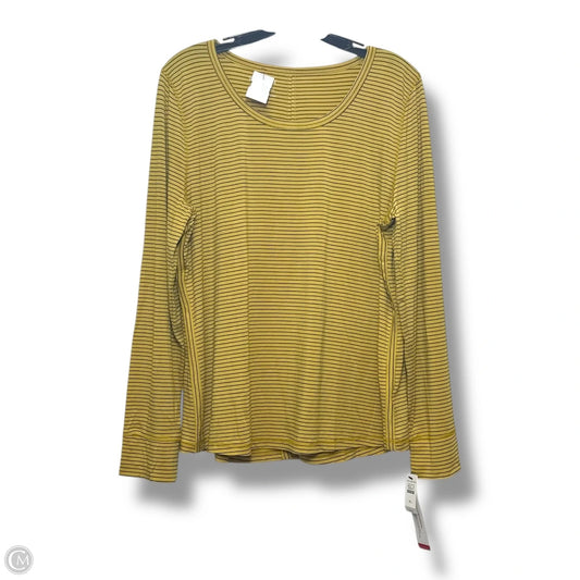 Top Long Sleeve Basic By Talbots In Yellow, Size: Xl