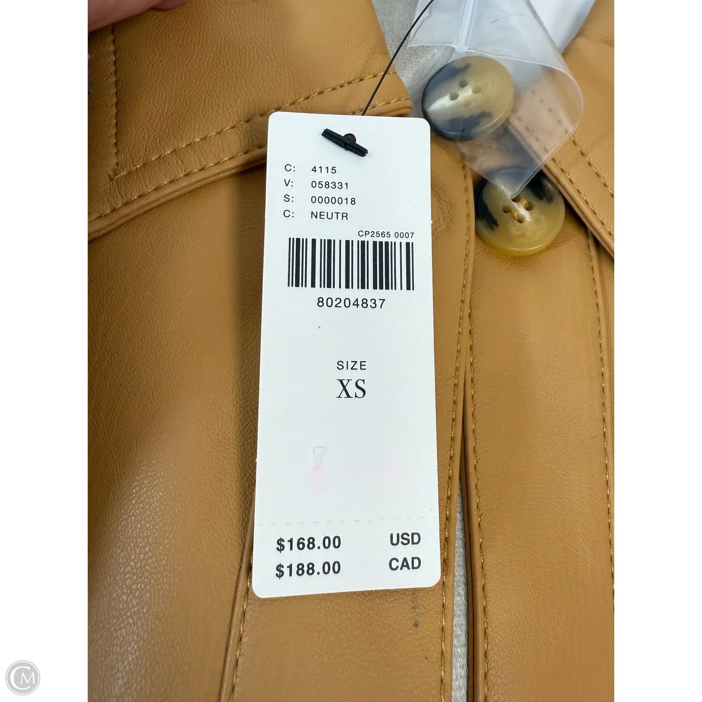 Jacket Moto By Maeve In Tan, Size: Xs