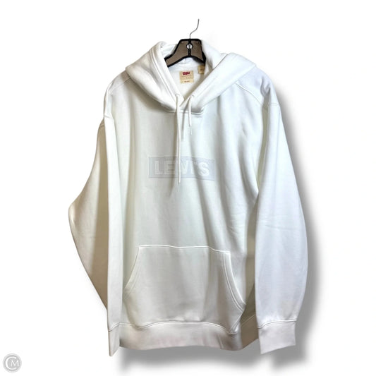 Sweatshirt Hoodie By Levis In White, Size: L
