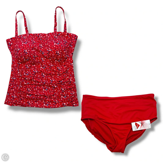 Swimsuit 2pc By Lands End In Red, Size: 12