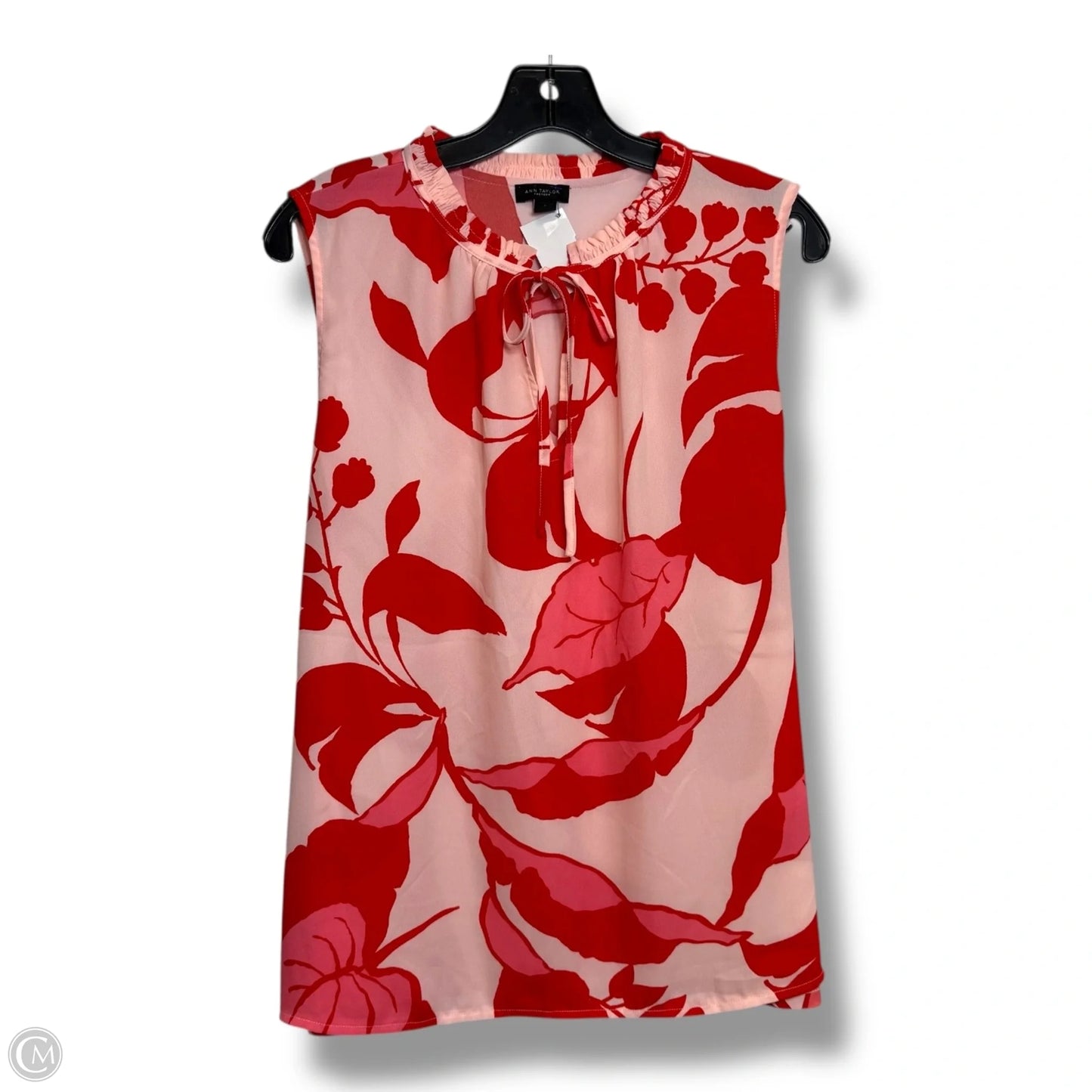 Top Sleeveless By Ann Taylor In Red, Size: L