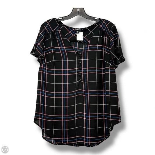 Top Short Sleeve By Torrid In Plaid Pattern, Size: M