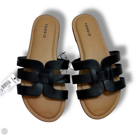 Sandals Flip Flops By Torrid In Black, Size: 7.5