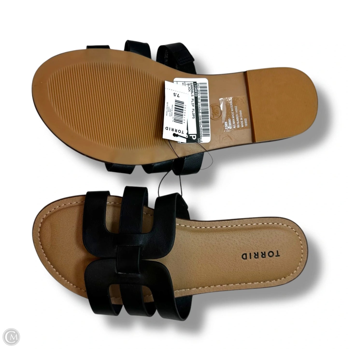Sandals Flip Flops By Torrid In Black, Size: 7.5