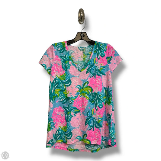 Top Short Sleeve Designer By Lilly Pulitzer In Pink, Size: Xxs