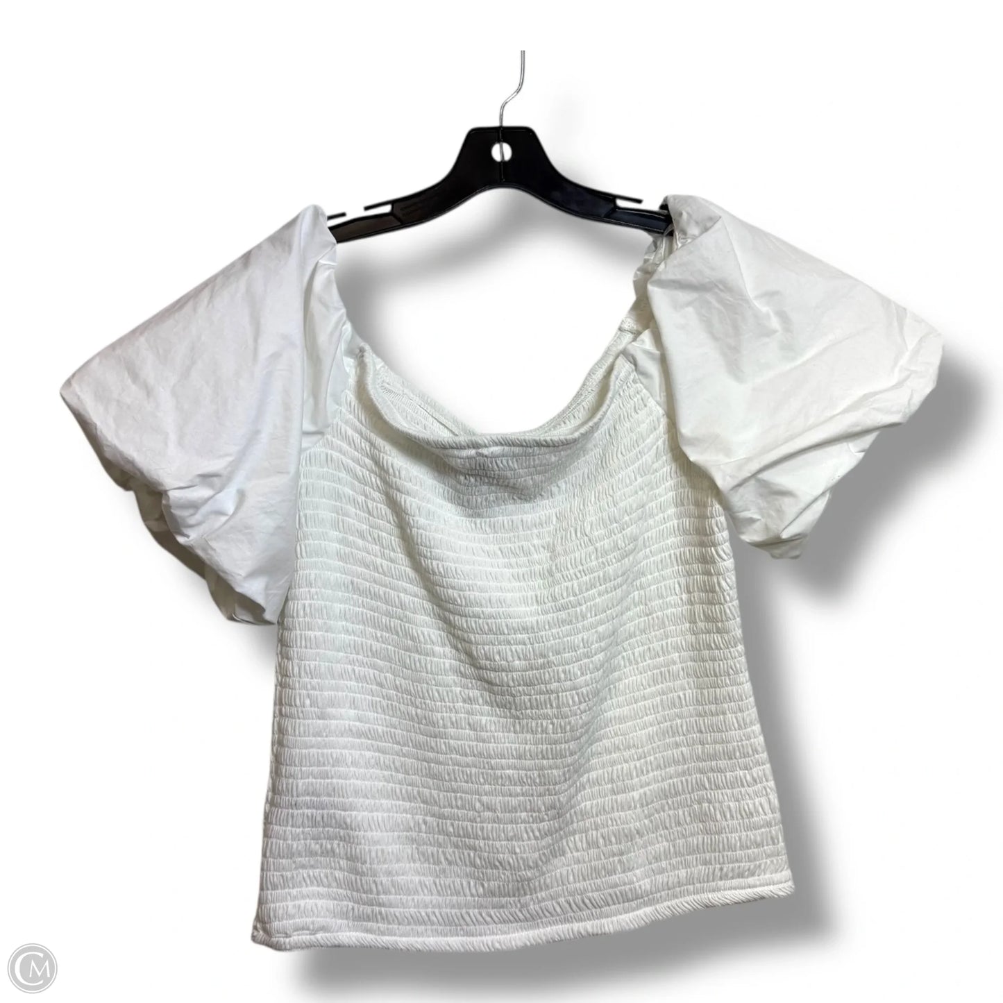Top Short Sleeve By Inc In White, Size: L