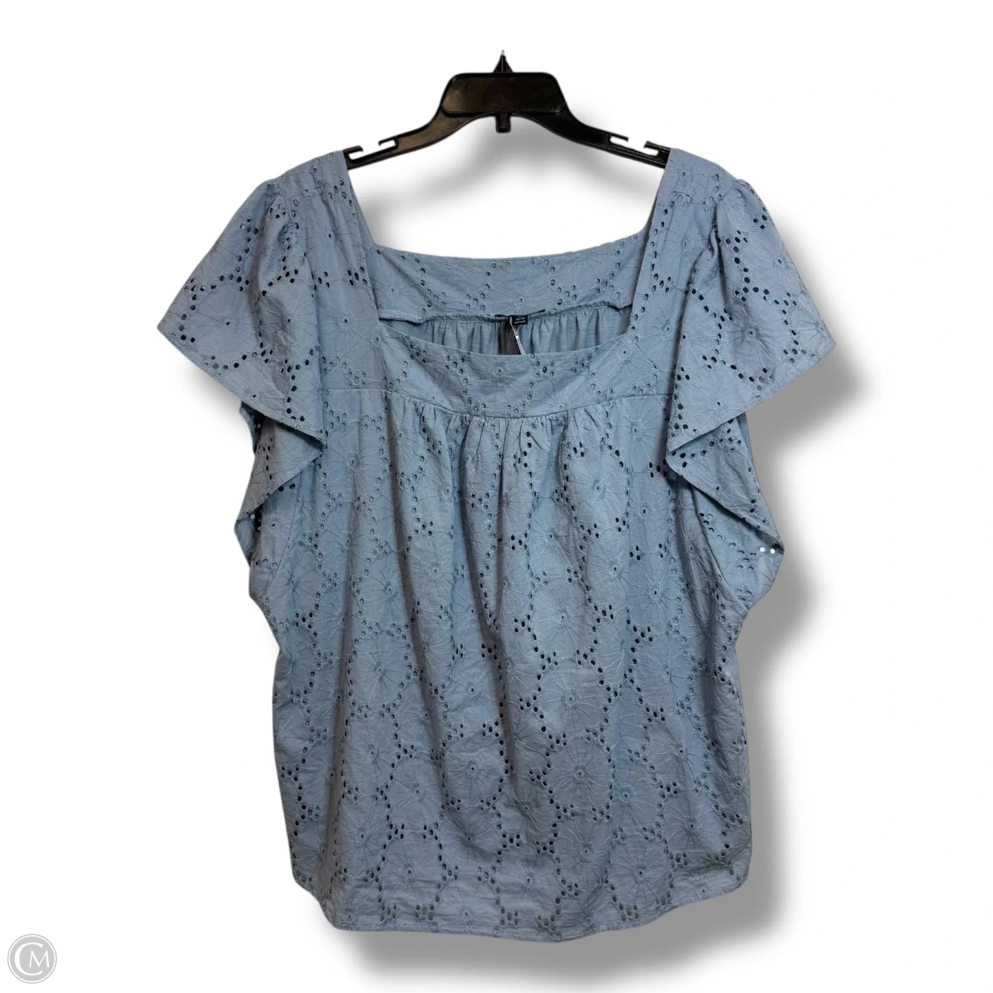 Top Short Sleeve By Lane Bryant In Blue, Size: 18