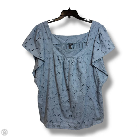 Top Short Sleeve By Lane Bryant In Blue, Size: 18