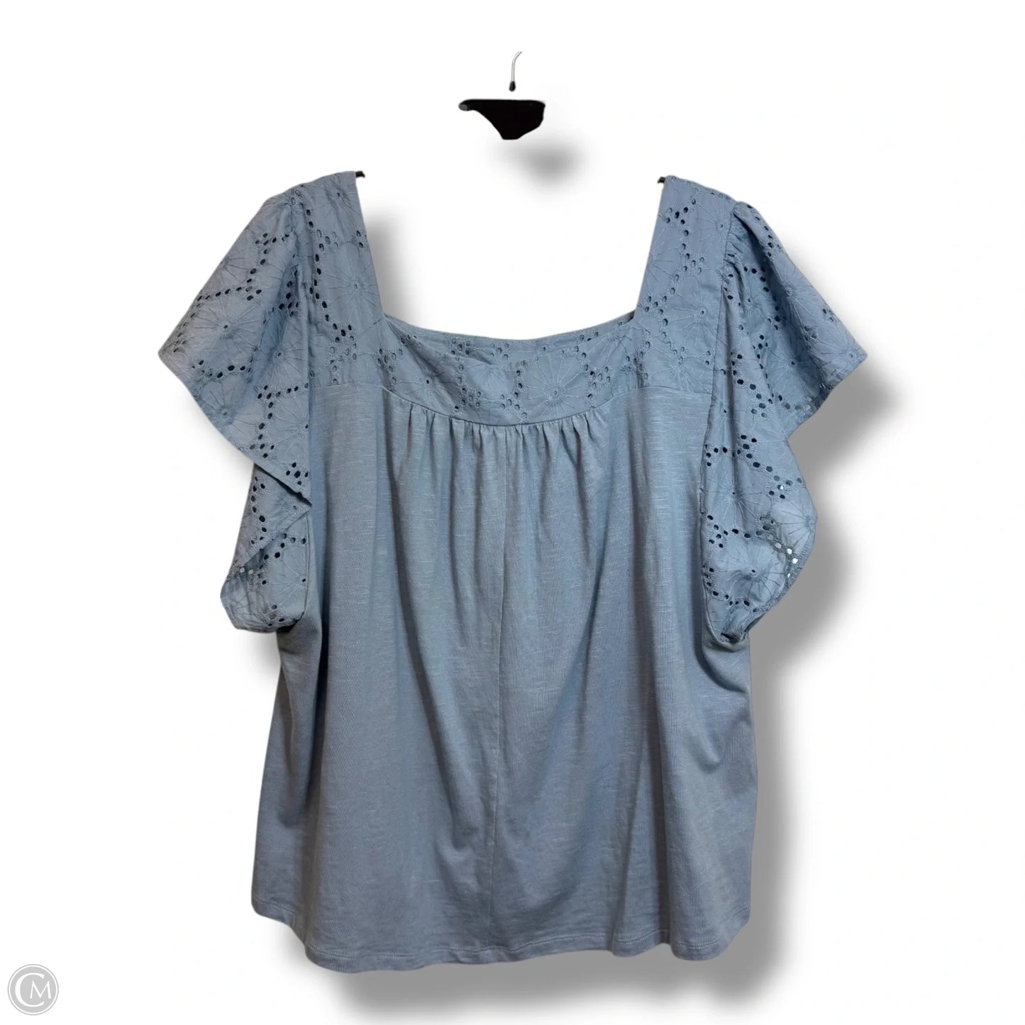 Top Short Sleeve By Lane Bryant In Blue, Size: 18
