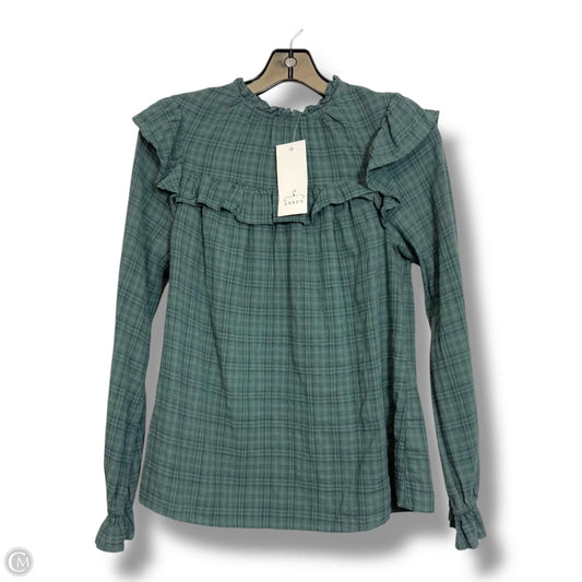 Top Long Sleeve By Universal Thread In Plaid Pattern, Size: Xs