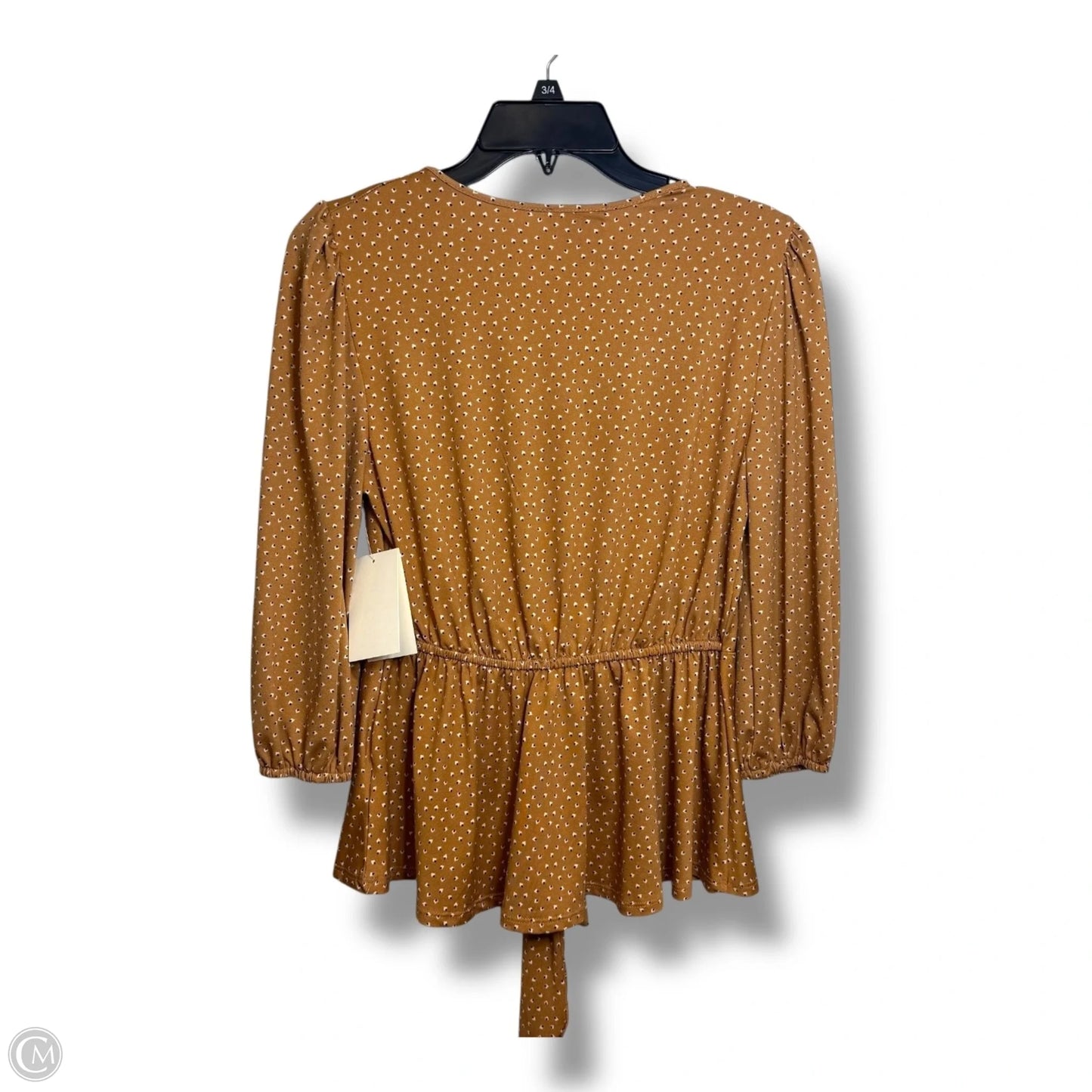 Top Long Sleeve By Meraki In Brown, Size: S