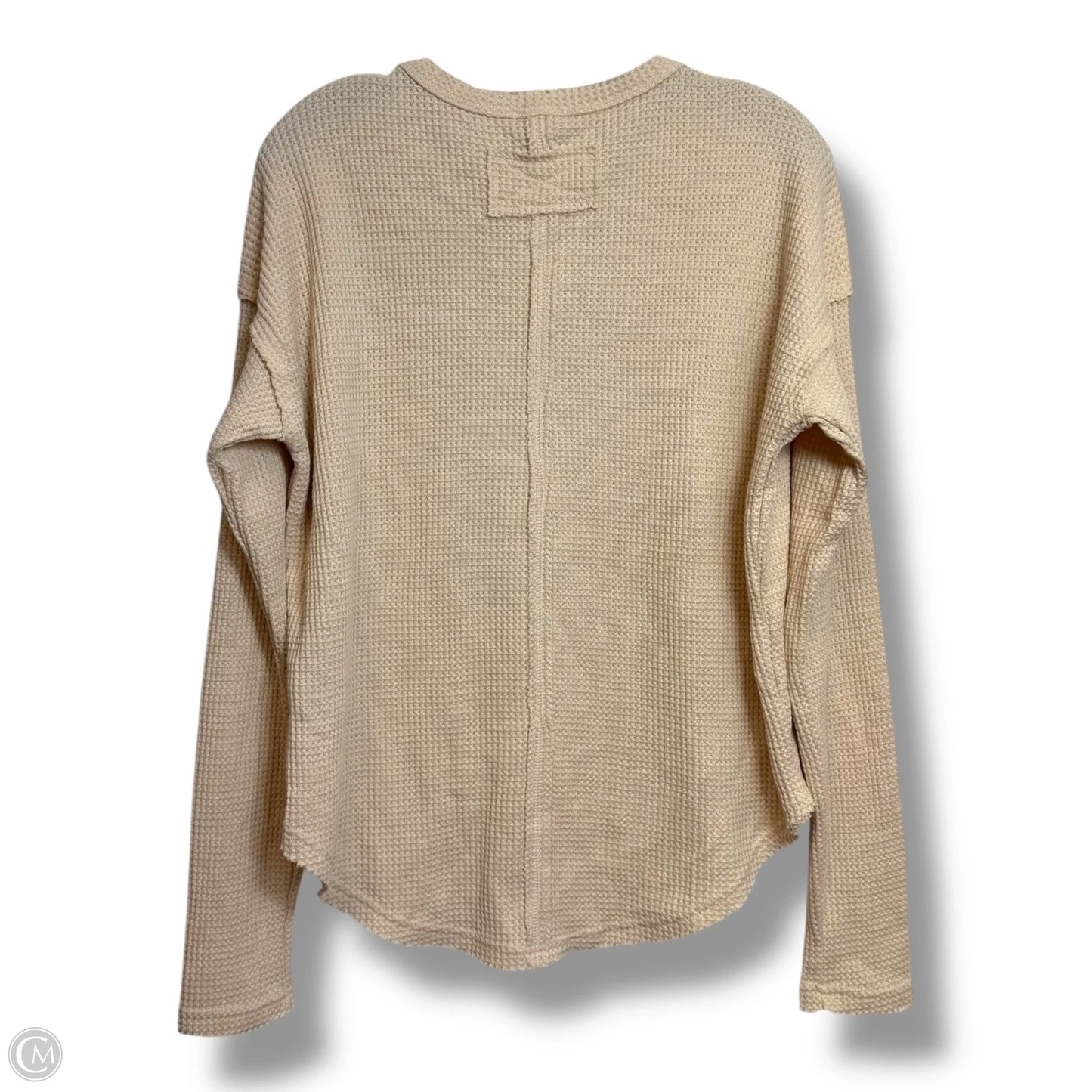 Top Long Sleeve Basic By La Miel In Tan, Size: S