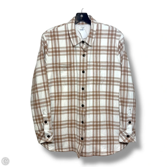 Jacket Shirt By J. Crew In Plaid Pattern, Size: S