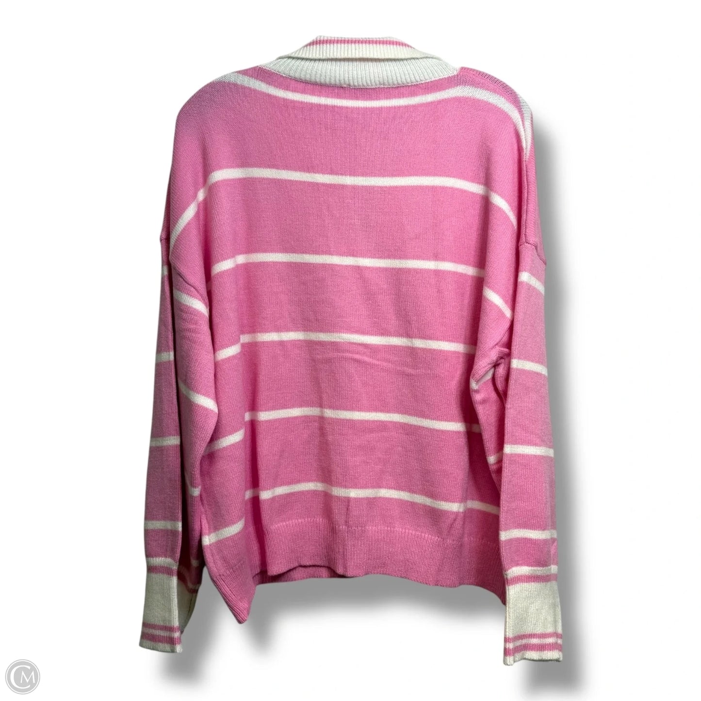 Top Long Sleeve By Pink Lily In Striped Pattern, Size: L