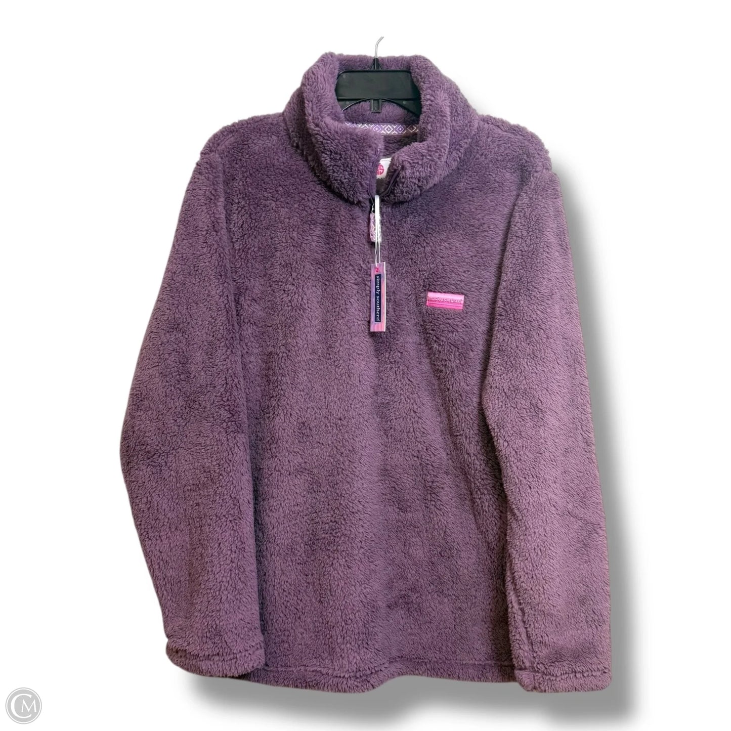 Jacket Faux Fur & Sherpa By Simply Southern In Purple, Size: Xxl
